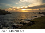 Coastal sunset, An Port, County Donegal, Ireland (2024 год). Стоковое фото, фотограф Татьяна Кахилл / Фотобанк Лори
