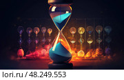 infotime hour glass infographic ai generated. Стоковое AI-изображение, AI-художник Vectorwin / Фотобанк Лори