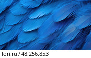 blue bird feather texture ai generated. Стоковое AI-изображение, AI-художник Vectorwin / Фотобанк Лори