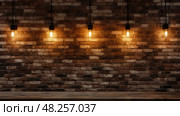 sconces brick wall lights ai generated. Стоковое AI-изображение, AI-художник Vectorwin / Фотобанк Лори