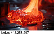 furnace melting metal ai generated. Стоковое AI-изображение, AI-художник Vectorwin / Фотобанк Лори