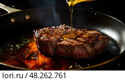 sear oil food ai generated. Стоковое AI-изображение, AI-художник Vectorwin / Фотобанк Лори