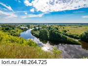 Река Десна, село Селец, Брянская область (2020 год). Стоковое фото, фотограф Господин Никто / Фотобанк Лори