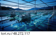 sustainability aquatic fish farm ai generated. Стоковое AI-изображение, AI-художник Vectorwin / Фотобанк Лори