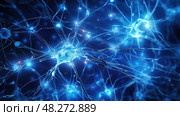 cognition blue brain ai generated. Стоковое AI-изображение, AI-художник Vectorwin / Фотобанк Лори