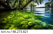 bloom florida algae ai generated. Стоковое AI-изображение, AI-художник Vectorwin / Фотобанк Лори