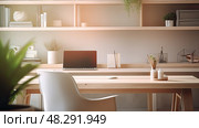 uncluttered blurred minimal interior ai generated. Стоковое AI-изображение, AI-художник Vectorwin / Фотобанк Лори