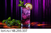 tall purple drank ai generated. Стоковое AI-изображение, AI-художник Vectorwin / Фотобанк Лори