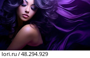 mystery seduction purple ai generated. Стоковое AI-изображение, AI-художник Vectorwin / Фотобанк Лори
