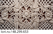 craftsmanship macrame wall hanging. Стоковое AI-изображение, AI-художник Vectorwin / Фотобанк Лори