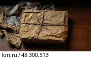 crumpled old brown paper. Стоковое AI-изображение, AI-художник Vectorwin / Фотобанк Лори