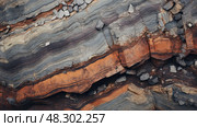 sedimentary geology texture. Стоковое AI-изображение, AI-художник Vectorwin / Фотобанк Лори