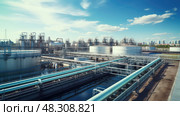 waste industrial water treatment ai generated. Стоковое AI-изображение, AI-художник Vectorwin / Фотобанк Лори