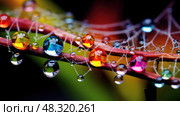 refract isolated water droplets ai generated. Стоковое AI-изображение, AI-художник Vectorwin / Фотобанк Лори