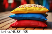 board cornhole bag ai generated. Стоковое AI-изображение, AI-художник Vectorwin / Фотобанк Лори