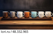 product mock up coffee cup ai generated. Стоковое AI-изображение, AI-художник Vectorwin / Фотобанк Лори