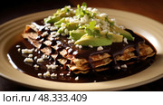 queso black refried beans ai generated. Стоковое AI-изображение, AI-художник Vectorwin / Фотобанк Лори