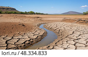 conservation water scarcity ai generated. Стоковое AI-изображение, AI-художник Vectorwin / Фотобанк Лори