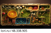 polysaccharides plant cell wall ai generated. Стоковое AI-изображение, AI-художник Vectorwin / Фотобанк Лори