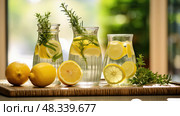 alkalinity drinking lemon water ai generated. Стоковое AI-изображение, AI-художник Vectorwin / Фотобанк Лори