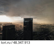 Вида на Москву и Neva Towers. Москва-Сити. Стоковое фото, фотограф Павел Плахов / Фотобанк Лори