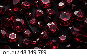 shine rubies black background ai generated. Стоковое AI-изображение, AI-художник Vectorwin / Фотобанк Лори