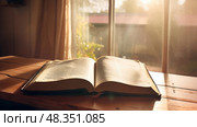 scripture bible on table ai generated. Стоковое AI-изображение, AI-художник Vectorwin / Фотобанк Лори