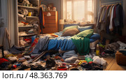 overwhelmed cluttered house ai generated. Стоковое AI-изображение, AI-художник Vectorwin / Фотобанк Лори