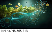 water plant nutrient transport ai generated. Стоковое AI-изображение, AI-художник Vectorwin / Фотобанк Лори