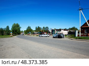 Советская улица, агрогородок Гервяты, Островецкий район, Гродненская область. Беларусь (2024 год). Редакционное фото, фотограф Сергей Афанасьев / Фотобанк Лори