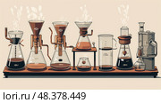 coldbrew coffee elements ai generated. Стоковое AI-изображение, AI-художник Vectorwin / Фотобанк Лори