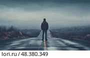 despair dead end road ai generated. Стоковое AI-изображение, AI-художник Vectorwin / Фотобанк Лори