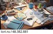 tidy table cleaning ai generated. Стоковое AI-изображение, AI-художник Vectorwin / Фотобанк Лори