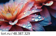 petal raindrop texture ai generated. Стоковое AI-изображение, AI-художник Vectorwin / Фотобанк Лори