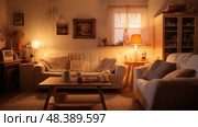 cozy light kelvin temperature ai generated. Стоковое AI-изображение, AI-художник Vectorwin / Фотобанк Лори