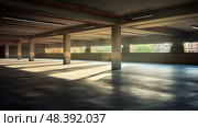 concrete blurred parking garage interior ai generated. Стоковое AI-изображение, AI-художник Vectorwin / Фотобанк Лори
