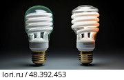 cfl energy saving light bulb ai generated. Стоковое AI-изображение, AI-художник Vectorwin / Фотобанк Лори