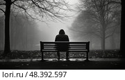 melancholy black emotions ai generated. Стоковое AI-изображение, AI-художник Vectorwin / Фотобанк Лори