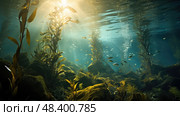 algae underwater plants ai generated. Стоковое AI-изображение, AI-художник Vectorwin / Фотобанк Лори