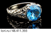 sapphire light blue stone ai generated. Стоковое AI-изображение, AI-художник Vectorwin / Фотобанк Лори