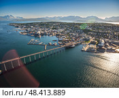 Bridge of city Tromso, Norway (2016 год). Стоковое фото, фотограф Андрей Армягов / Фотобанк Лори