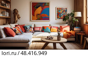 rug inside a house ai generated. Стоковое AI-изображение, AI-художник Vectorwin / Фотобанк Лори