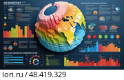 icecaps infographic tables ai generated. Стоковое AI-изображение, AI-художник Vectorwin / Фотобанк Лори