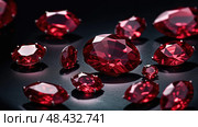 crimson red gems ai generated. Стоковое AI-изображение, AI-художник Vectorwin / Фотобанк Лори