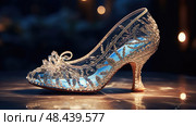 footwear cinderella glass slipper ai generated. Стоковое AI-изображение, AI-художник Vectorwin / Фотобанк Лори