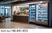 refrigerator office pantry ai generated. Стоковое AI-изображение, AI-художник Vectorwin / Фотобанк Лори