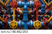 pressure oil well stimulation ai generated. Стоковое AI-изображение, AI-художник Vectorwin / Фотобанк Лори