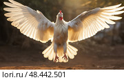 wingspan light brahma chicken ai generated. Стоковое AI-изображение, AI-художник Vectorwin / Фотобанк Лори
