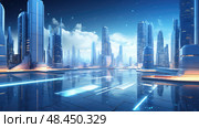 utopian white future background ai generated. Стоковое AI-изображение, AI-художник Vectorwin / Фотобанк Лори
