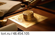 authenticity gold stamp ai generated. Стоковое AI-изображение, AI-художник Vectorwin / Фотобанк Лори